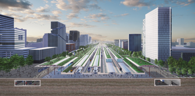Zuidasdok Artist-impression-A10-Zuid-tunnel