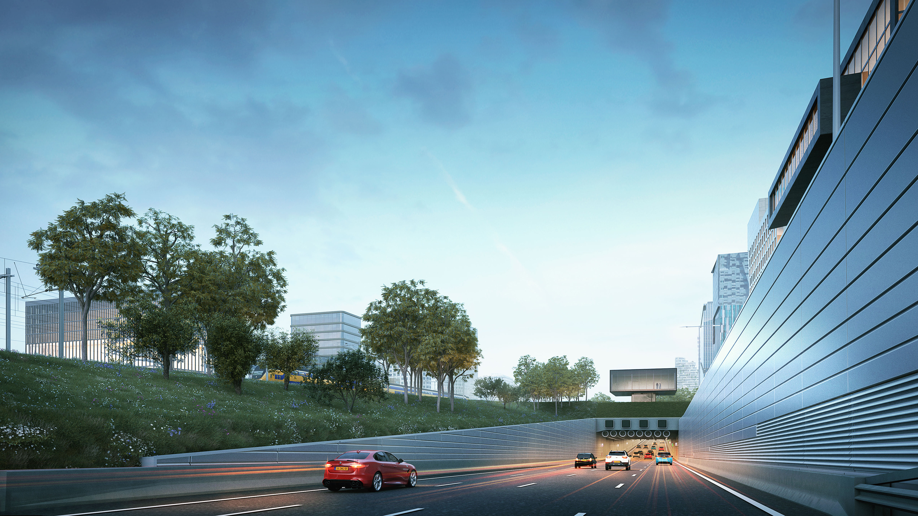 Zuidasdok Artist-impression-Zuidelijke-tunnel-A10-toerit